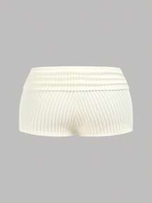 Girlism 2pcs Teen Girls Clean Girl White Striped Top And Shorts Set, Casual Solid Color Spaghetti Strap Top And Shorts Suit For Spring, Summer, New Year, Valentine's Day, Vacation Style, Holiday, Pink/Vintage - White - View 6