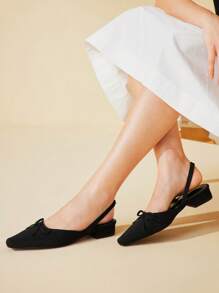 CUCCOO BASICS Women's Comfortable, Versatile And Fashionable Pointed Toe Flats - Black - View 1