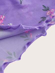 Comfortcana Váy dài màu tím phong cách nghỉ mát cỡ lớn, Xuân/Hè - Màu tím  Violet - Xem 3