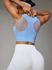 Velisys Velisys 2件組女款純色拼接鏤空短版運動內衣 健身運動上衣 女裝運動健身裝備 - 彩色 - 查看 8