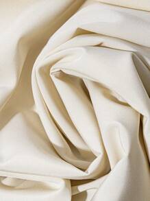 Franclia Women's Elegant Beaded Design Round Neck Cinched Waist Short Sleeve Blouse, Summer - Apricot - View 6