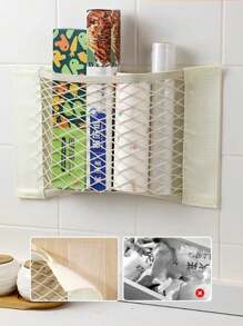 SHEIN 1 szt. Worek do przechowywania kleju, worek na śmieci, worek plastikowy do przechowywania worek siatkowy, worek siatkowy do szafek kuchennych montowany na ścianie, worek do przechowywania worek na zakupy, worek do przechowywania wiszący o dużej pojemności, worek na śmieci, worek do przechowywania montowany na ścianie, worek na drzwi szafek kuchennych