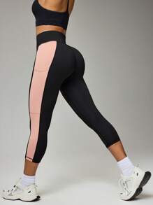 Easithlete 女士纯色运动紧身裤，夏季时尚 - 彩色 - 查看 2