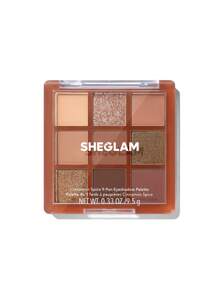 SHEGLAM Cinnamon Spice 9-Pan Eyeshadow Palette Brand Beauty Makeup Face Paint Cosmetic For Women Girls Perfect For Fall Winter Ideal For Y2K Fancy Fashion Suitable For Birthday Christmas Present Party Ready Best Color