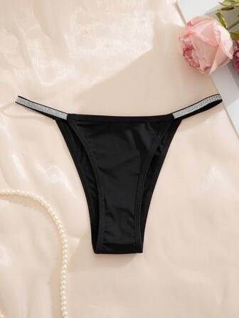 7 st/set silverfärgade bältesdekorationer bekväma sexiga damtrosor, blandade färger