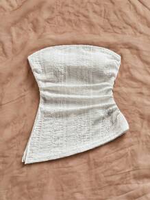 Soleia Blusa ajustada de corte ceñido con diseño fruncido, corte asimétrico en el bajo, abertura lateral y textura vintage azul, ideal para vacaciones, fiestas, citas de San Valentín, tardes de té y estilo urbano