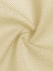 INAWLY Bộ 2 áo không tay và quần dài màu trơn đơn giản cỡ lớn - Màu Khaki - Xem 4