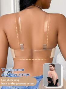 NudeFit Sujetador con relleno, encaje negro y aros de acero para tallas grandes, sujetador push-up sexy con tirantes ajustables y desmontables, cierre cruzado en la espalda
