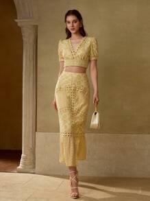 MOTF PREMIUM FUSTĂ CU VOLANĂ ȘI TIVUL GOL - Galben - Vizualizare 1