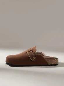 Solecia Women's Simple & Practical Flat Slide Sandals - Brown - View 3