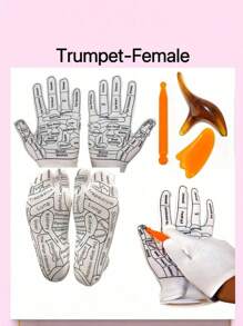 SHEIN 1/3/5Set Hand Therapy Gloves And Acupressure Pen, Reflexology Massage Gloves And Socks Set With Tools - Acupressure Foot And Hand Therapy Kit For Stress And Pain Relief - Reflexology Socks, Back To School Supplies, Personal Care, Massage Soothing Relaxation Therapy Pain Relief Improve Circulation Health - Multicolor - View 3