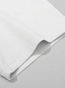 Manfinity RSRT 男士植物与字母印花 T 恤和口袋短裤套装 - 彩色 - 查看 4