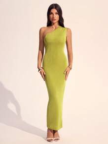 SHEIN Tall Elegant Vacation Sexy Slit Backless Ruched Green Maxi Dress With Tie, Suitable For Valentine's Day, Wedding Season, St. Patrick's Day, Spring/Summer,Pastel Dresses For Women Concert Rave Outfit Women