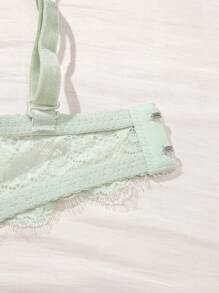 3件套简约纯色蕾丝舒适聚拢日常内衣文胸，适合小胸围 - 彩色 - 查看 7