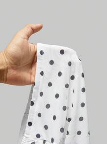 ROMWE Avant Rochie tip top cu guler înalt, model vintage cu buline, asimetrice, pentru vacanță în Sicilia, mărime mare