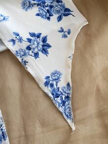 Soleia 女士假期：1 套蓝色花卉印花和纯色抹胸上衣 - 彩色 - 查看 7