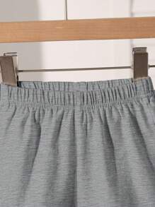 GraphicGems Set de 2 piezas de camiseta de manga corta de cuello redondo y pantalones cortos con estampado de tiburón divertido para niños, para verano