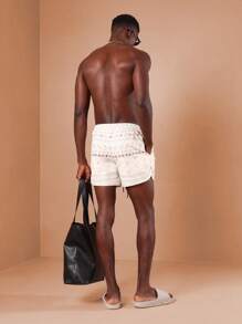 SUMWON Summer Resort Collection Floral Pattern Swim Shorts Athletic Board Shorts Vacation Beach Pool Sports Casual Comfort Elastic Waist Drawstring - Multicolor - View 6