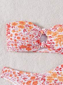 Swim Mod Women Swimming Suit Set, Random Print, Copyright Obtained For Summer Beach Vacation - Multicolor - View 3