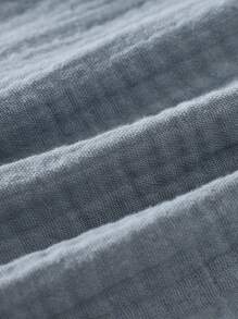 SHEIN Conjunto de 3 piezas de mamelucos sin mangas de algodón puro para bebés niños, de colores azul, albaricoque y marrón, con cierre a presión delantero, de estilo casual, aptos para uso diario, juego al aire libre, escuela, vacaciones, deportes y reuniones
