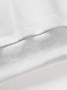 RueChic Men'S Printed Round Neck Sweatshirt - White - View 5