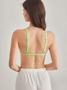 Ocili 1 件闪亮泳装三角杯文胸，舒适无衬里