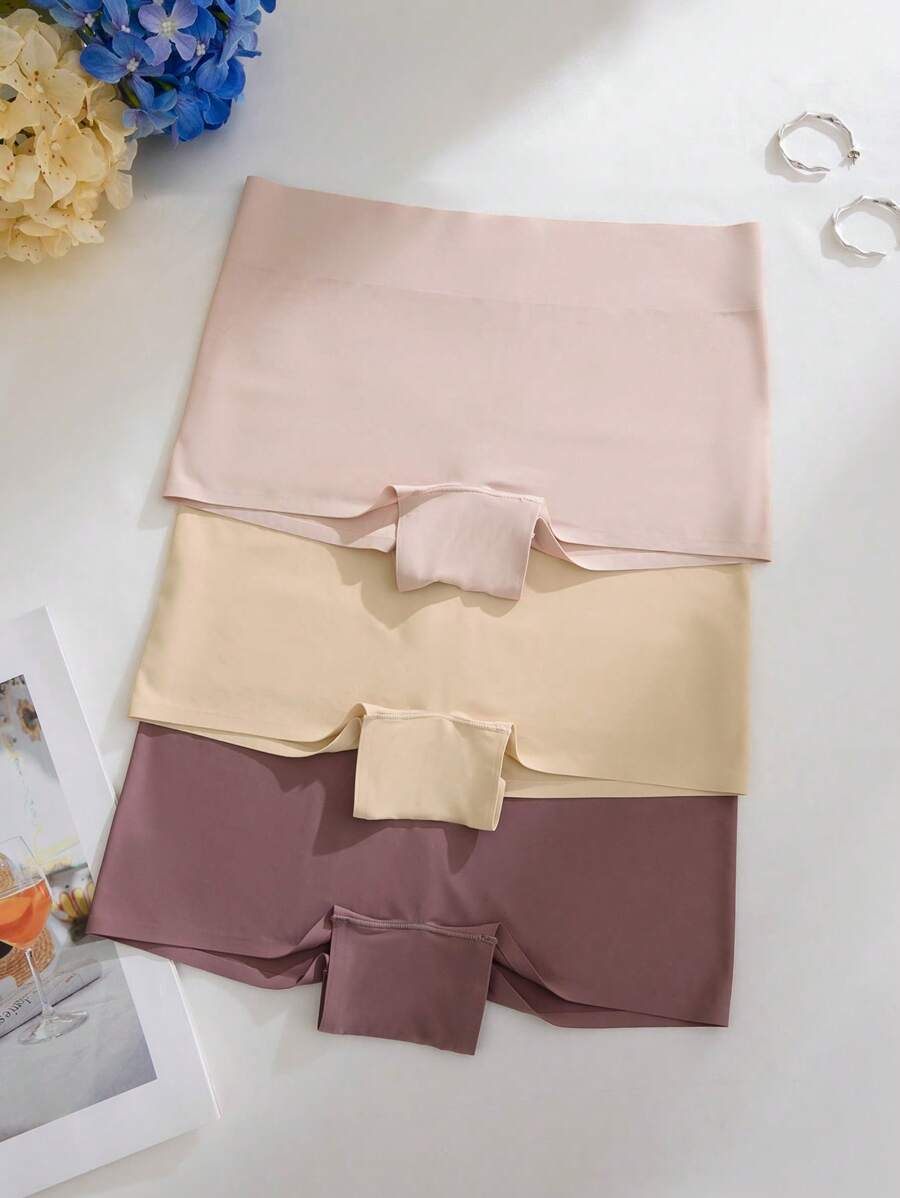 SHEIN 3条装女士标准无缝低腰内裤 - 彩色 - 查看 1