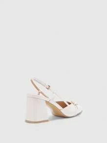 CUCCOO BIZCHIC 女士经典酒红色尖头中跟一脚蹬高跟鞋，通勤、约会、派对、度假、婚礼等场合皆宜