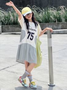 Dazy Kids 青少年女孩秋季连衣裙，返校服装 - 白色 - 查看 1