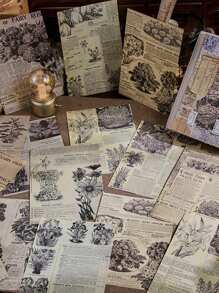 30张/套复古系列素材纸复古照片装饰背景笔记本素材ins风摆件DIY笔记 - 彩色 - 查看 2