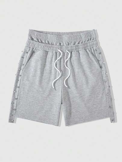 Prep شورت رجالي بطبقتين وخصر مرصع بالزوايا