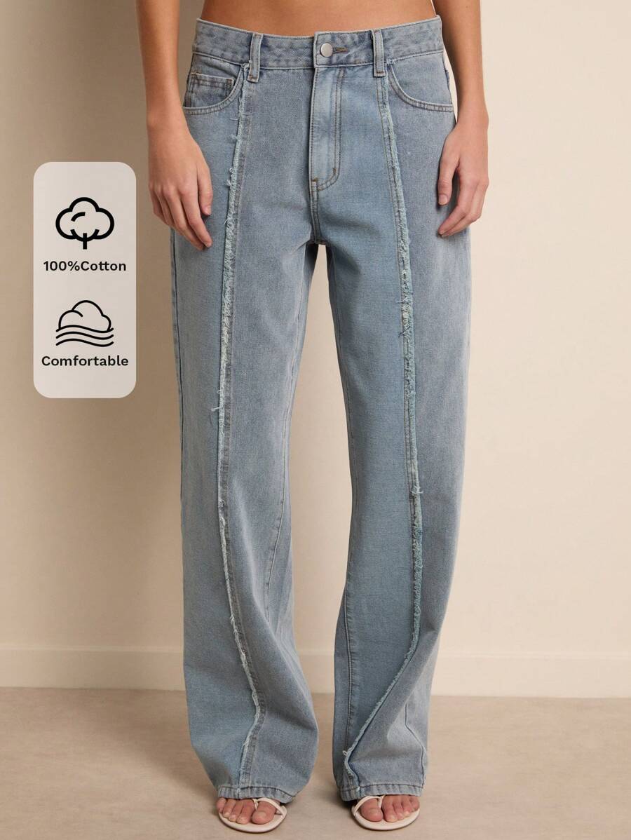Nöista Women's Denim Long Pants, Fashionable For Summer - Blue - View 1