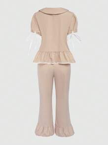 SHEIN Unity Women Two Pieces Outfits For Daily Wear - Coffee Brown - View 2