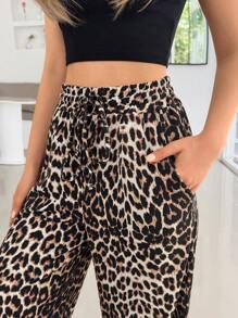 EURMUSE Women's Comfy Pants Leopard Print Casual Street Hot Girl Work Pants, Casual Women S Clothes Women Summer Clothing Woman S Summer Clothes Women Clothing Pants Animal Print Pants Leopard Print Pants - Multicolor - View 6