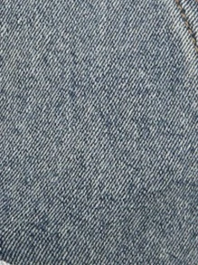 Nöista Cropped Blue Denim Vest With Frayed Edges Cropped Denim Vest With Frayed Edges, A Versatile Piece For Layering In Casual And Festival-Ready. - Blue - View 9