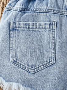 Sparklyn 3 条装 Tween Girls Y2K 风格牛仔裤，包括复古浅蓝色水洗牛仔布、简约黑白、宽松牛仔短裤、柔软舒适的面料、街头时尚百搭、女童牛仔布 - 彩色 - 查看 7