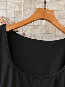 Rometta Plus Size Women's Elegant Floral Print Tie-Strap Maxi Dress, Summer Holiday Style - Black and White - View 3