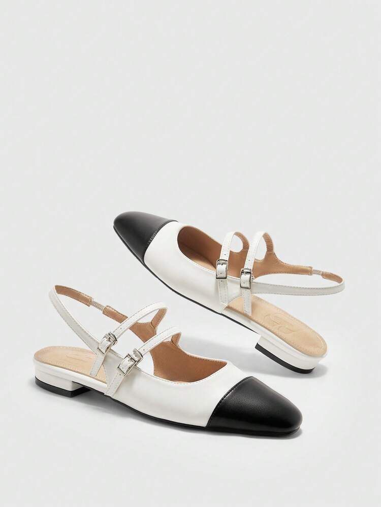 CUCCOO BIZCHIC Zapatos de estilo francés con correa tipo Mary Jane y tacón grueso, apropiados para vestidos en verano