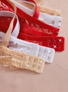 Bralution 3 件套简约女士钢圈文胸，蕾丝性感内衣，法式浪漫文胸 - 彩色 - 查看 4