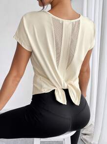 Chiquease Women Summer Loose Minimalist Sports Style Solid Colored Chiffon T-Shirt With Back Slits