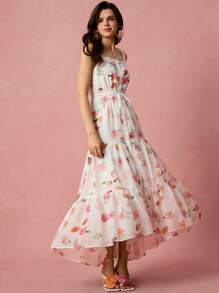 Enchnt Women's White Floral Summer Boho Holiday Tea Party Dress,Sweet&Elegant Lace Decor Cami Sun Dresses, Vacation&Wedding Guest Outfits - Multicolor - View 4