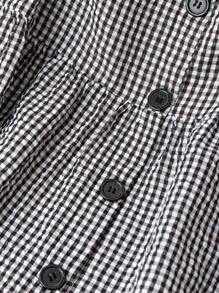 GlowEve CURVE Plus Size Women's Summer Button Decor Cap Sleeve Plaid Blouse