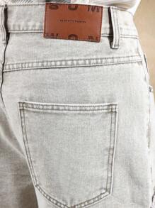 SUMWON Pantalones cortos bermuda de mezclilla desgastados con estampado de estrella, borde crudo, uso casual de verano, ropa de calle, festivales y playa