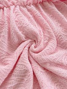 Soleia 女式复古扎染印花深 V 领露背系带迷你连衣裙，双荷叶边下摆，适合派对、性感约会、下午茶、城市/海滩度假、音乐节、夏季 - 黃色 - 查看 8