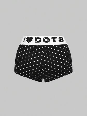 Pantalones cortos entallados con estampado de lunares y patchwork