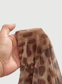 ROMWE Grunge Punk Summer Graduation Prom Leopard Print Split Front Long Maxi Dress For Women,Cheetah Print Dress - Multicolor - View 5