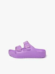 JNSQ Sandales d'été en EVA pour enfants en violet, légères et confortables, antidérapantes, convenant pour le port intérieur et extérieur, pour garçons et filles