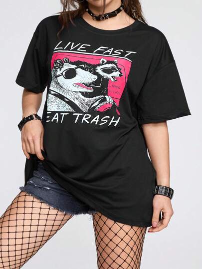 Vincenttrinidadart Camiseta de manga corta y cuello redondo en talla grande, de moda para el verano