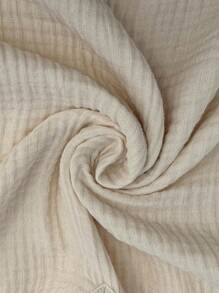 LanaWest 大码休闲度假梭织带拼布衬衫 - 卡其色 - 查看 7