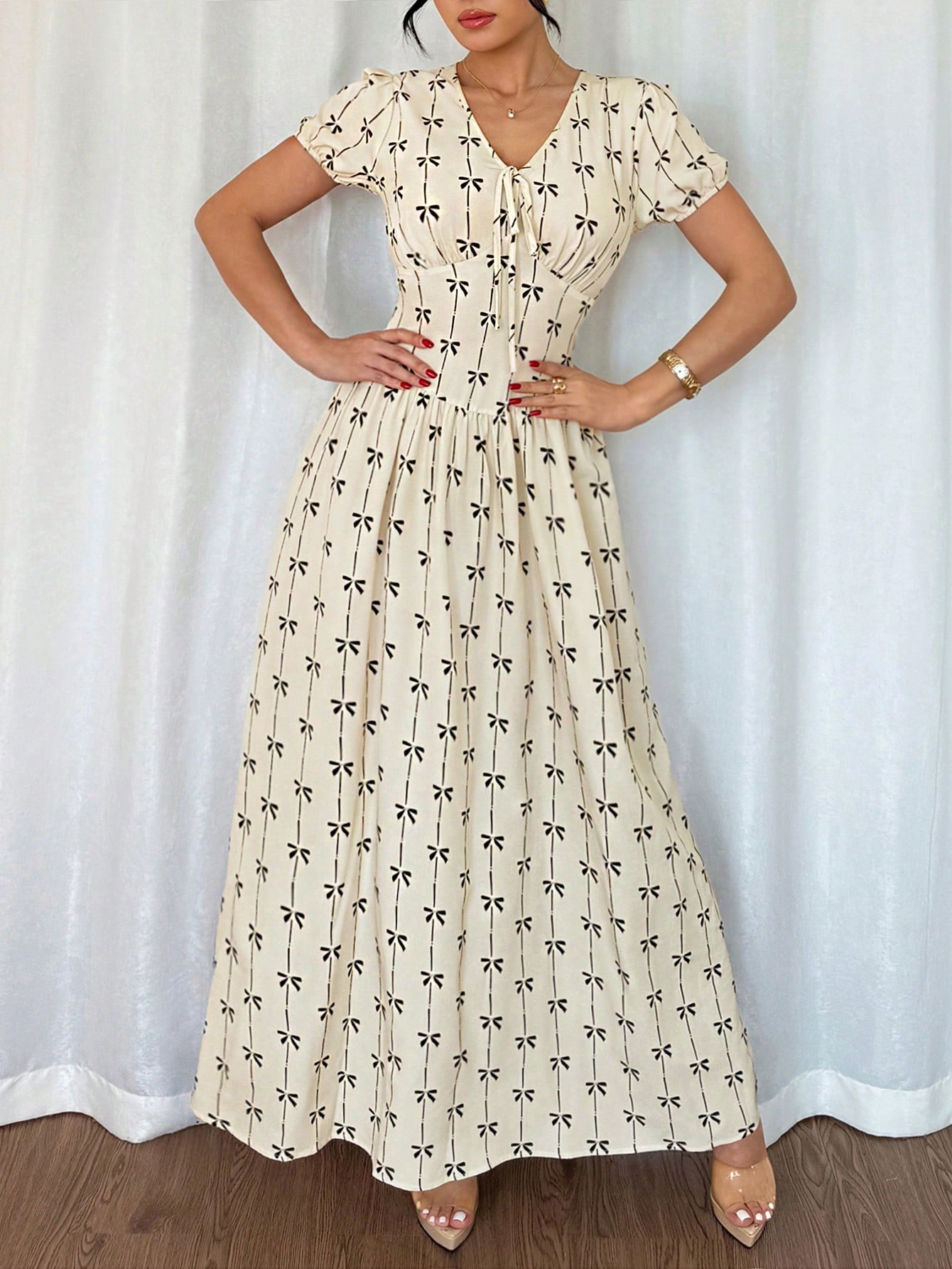 فستان ماكسي ناعم للمناسبات والحفلات